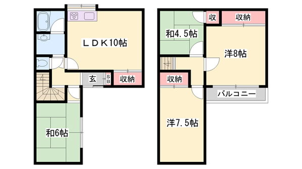 小室借家の物件間取画像